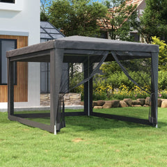 vidaXL Party Tent with 4 Mesh Sidewalls Anthracite 3x4 m HDPE 1