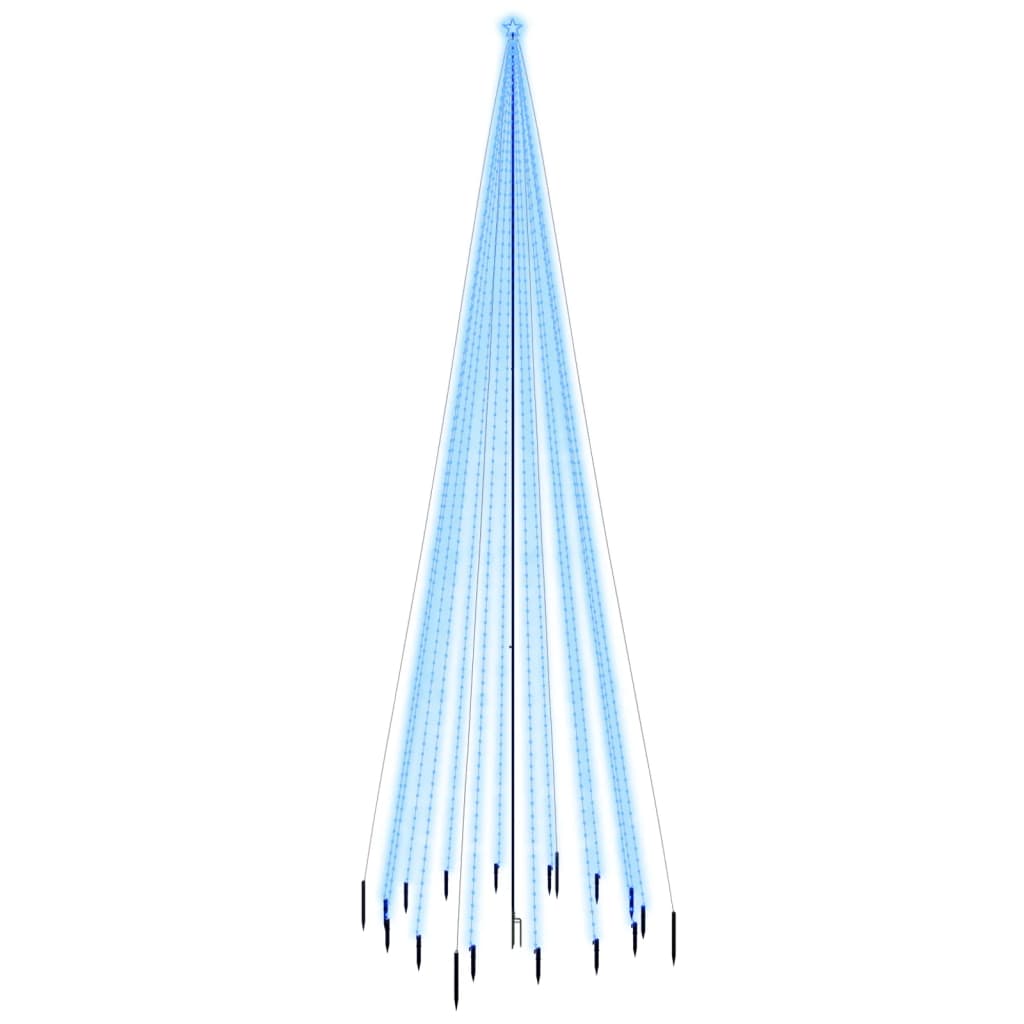 vidaXL Christmas Tree with Spike Blue 1134 LEDs 800 cm 2