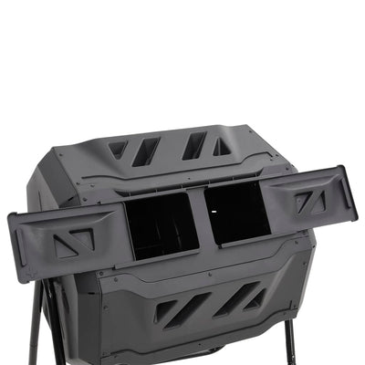 Garden Compost Bin Black 73x64x95 cm 160 L