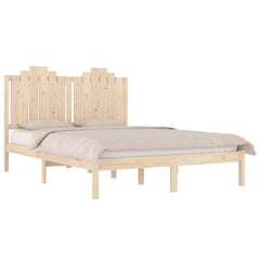 vidaXL Bed Frame without Mattress Solid Wood Double 3