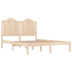 vidaXL Bed Frame without Mattress Solid Wood Double 4