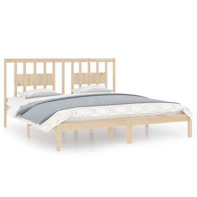 Bed Frame Solid Wood 180x200 cm Super King Size