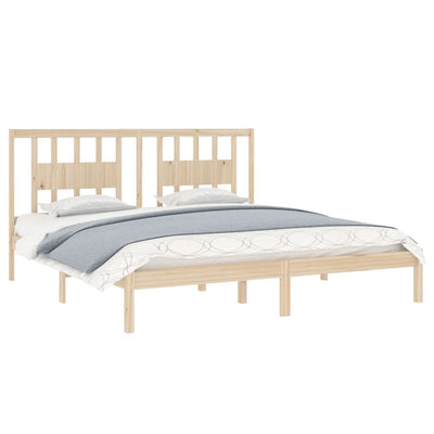 Bed Frame Solid Wood 180x200 cm Super King Size