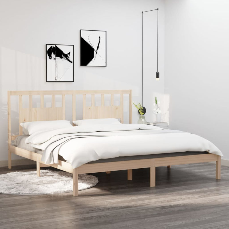 Bed Frame Solid Wood 180x200 cm Super King Size