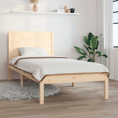 vidaXL Bed Frame without Mattress 75x190 cm Solid Wood 1