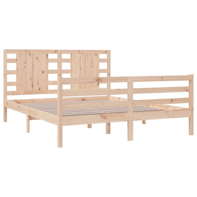 Bed Frame Solid Wood Pine 180x200 cm Super King Size