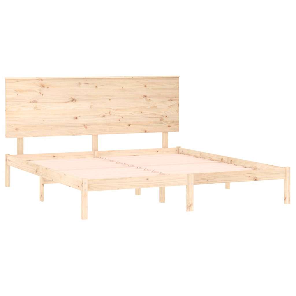 vidaXL Bed Frame without Mattress 150x200 cm Solid Wood 4