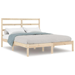 vidaXL Bed Frame without Mattress 135x190 cm Solid Wood 2