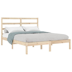 vidaXL Bed Frame without Mattress 135x190 cm Solid Wood 3