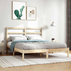 vidaXL Bed Frame without Mattress 135x190 cm Solid Wood 1