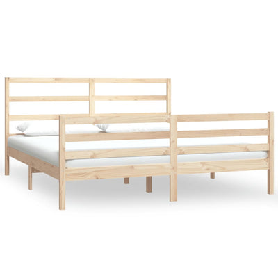 Bed Frame Solid Wood Pine 180x200 cm Super King Size