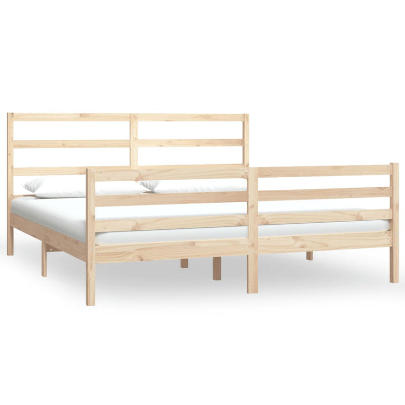 Bed Frame Solid Wood Pine 180x200 cm Super King Size