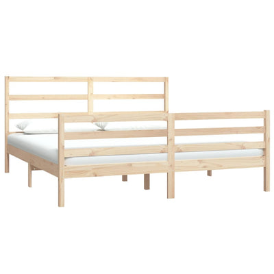 Bed Frame Solid Wood Pine 180x200 cm Super King Size