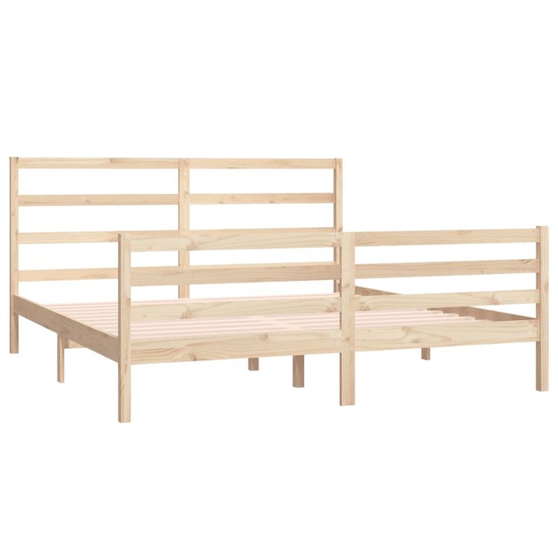 Bed Frame Solid Wood Pine 180x200 cm Super King Size