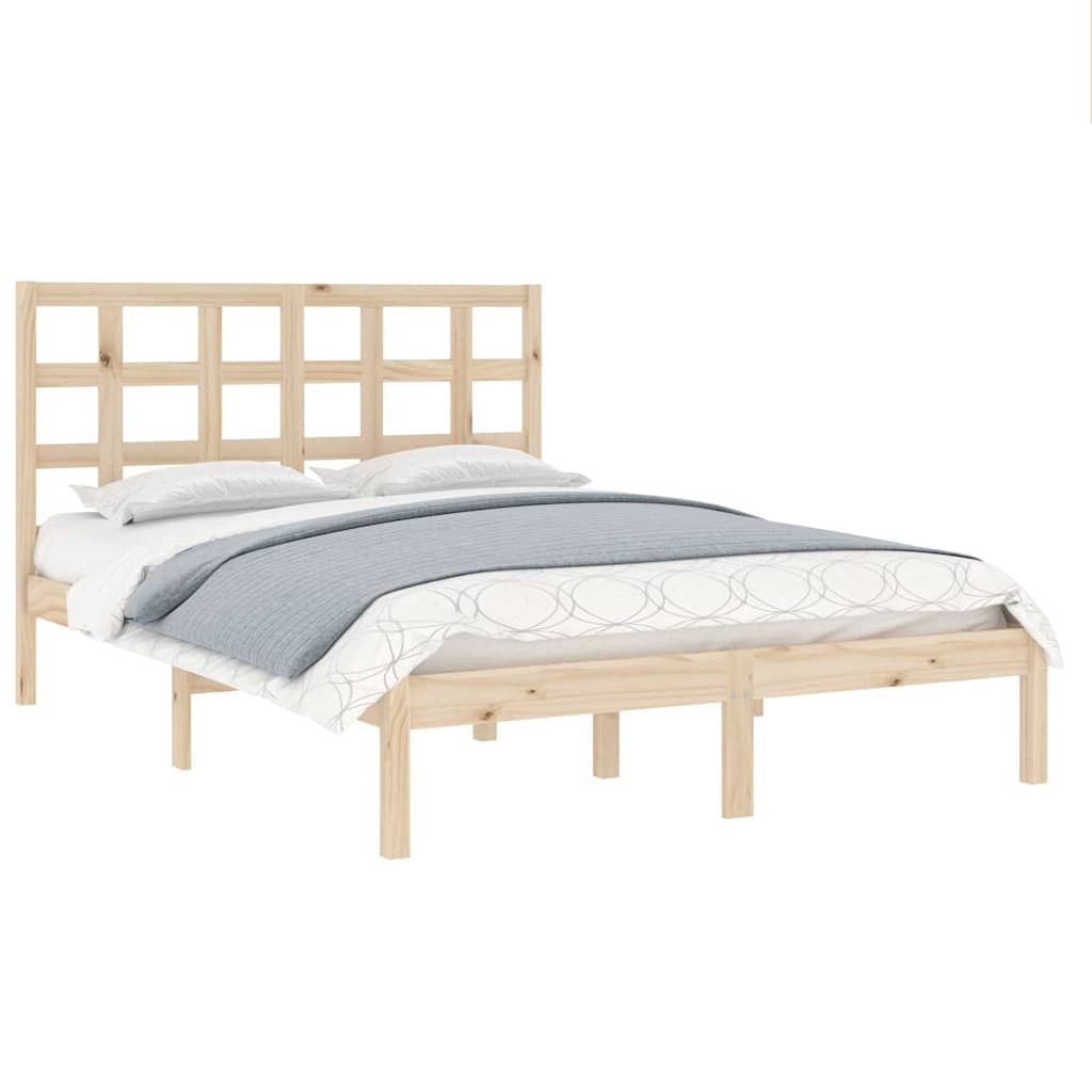 vidaXL Bed Frame without Mattress 135x190 cm Solid Wood 3