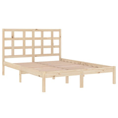 vidaXL Bed Frame without Mattress 135x190 cm Solid Wood 4