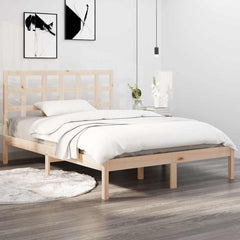 vidaXL Bed Frame without Mattress 135x190 cm Solid Wood 1