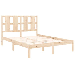 vidaXL Bed Frame without Mattress 135x190 cm Solid Wood 4