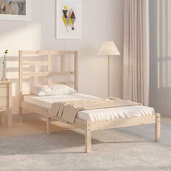 vidaXL Bed Frame without Mattress Solid Wood 75x190 cm 1
