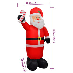 vidaXL Christmas Inflatable Santa Claus with LEDs 120 cm 4