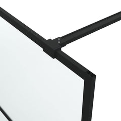 Walk-in Shower Wall Black ESG Glass Frosted 115 x 195 cm