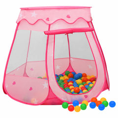 Children Play Tent with 250 Balls Pink 102x102x82 cm Multicolour