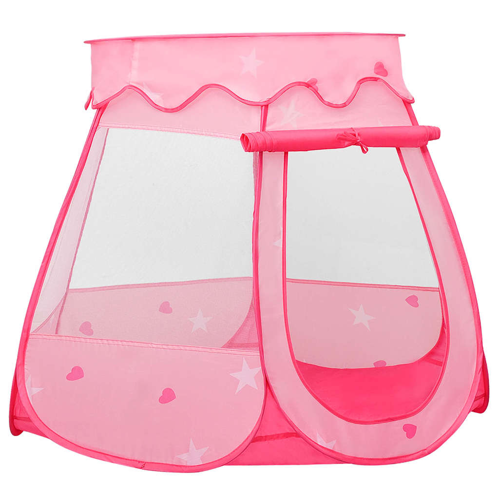 vidaXL Children Play Tent with 250 Balls Pink 102x102x82 cm 2