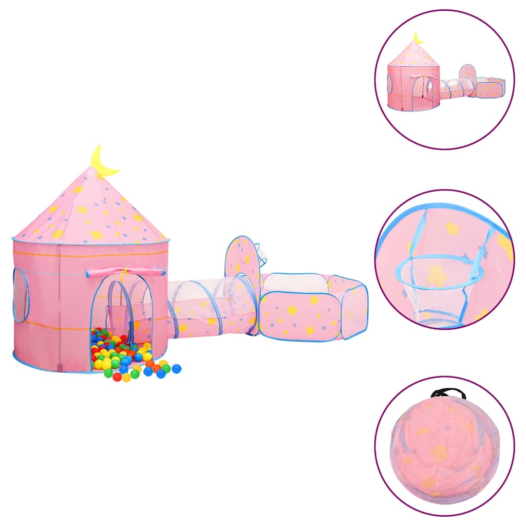 Children Play Tent with 250 Balls Pink 301x120x128 cm Multicolour
