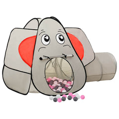 Elephant Children Play Tent with 250 Balls Grey 174x86x101 cm Multicolour 2