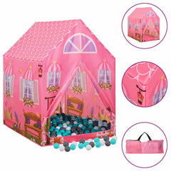 vidaXL Children Play Tent with 250 Balls Pink 69x94x104 cm 1
