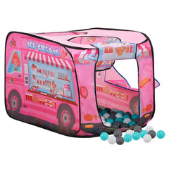 vidaXL Children Play Tent with 250 Balls Pink 70x112x70 cm 2