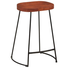Gavin Bar Stools 2 pcs Solid Mango Wood Width 45 cm Brown 62 cm