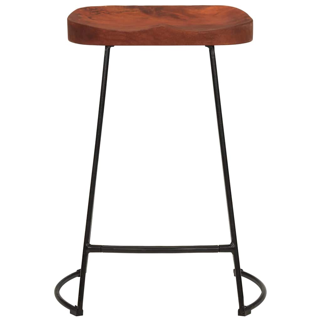 Gavin Bar Stools 2 pcs Solid Mango Wood Width 45 cm Brown 62 cm