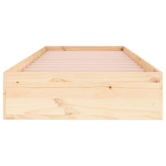 vidaXL Bed Frame | Natural Wood | Solid pine wood, Plywood | Small Single 4