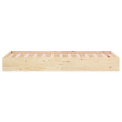 vidaXL Bed Frame | Natural Wood | Solid pine wood, Plywood | Small Single 5