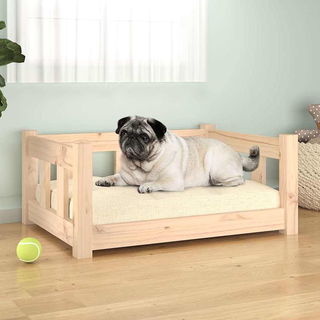 vidaXL Dog Bed 65,5x50,5x28 cm Solid Wood Pine 1