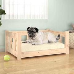 vidaXL Dog Bed 65,5x50,5x28 cm Solid Wood Pine 1