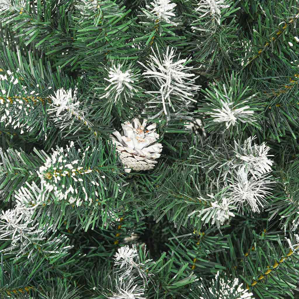 vidaXL Christmas Tree | Green & white | PVC, steel | 180 cm tree | Foldable 6