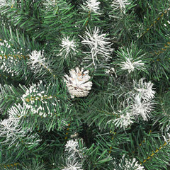 vidaXL Christmas Tree | Green & white | PVC, steel | 180 cm tree | Foldable 6