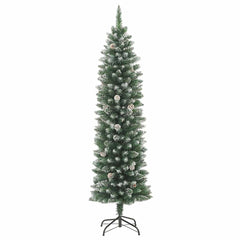 vidaXL Artificial Slim Christmas Tree with Stand 150 cm PVC 2