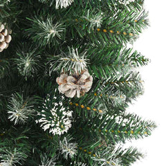 vidaXL Artificial Slim Christmas Tree with Stand 150 cm PVC 4