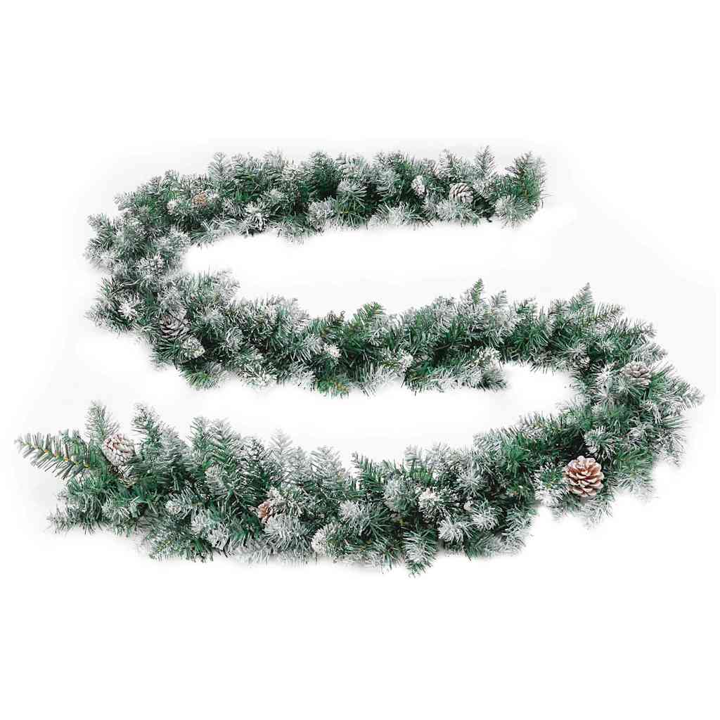vidaXL Christmas Garland with LED Lights Green 5,2 m PVC 4