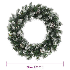 vidaXL Christmas Wreath with LED Lights Green 60 cm PVC 5