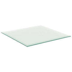 vidaXL Table Top Transparent 50x50 cm Tempered Glass 3