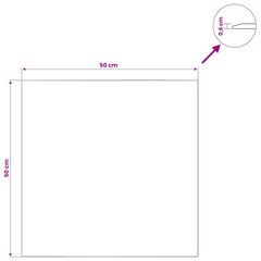vidaXL Table Top Transparent 50x50 cm Tempered Glass 5
