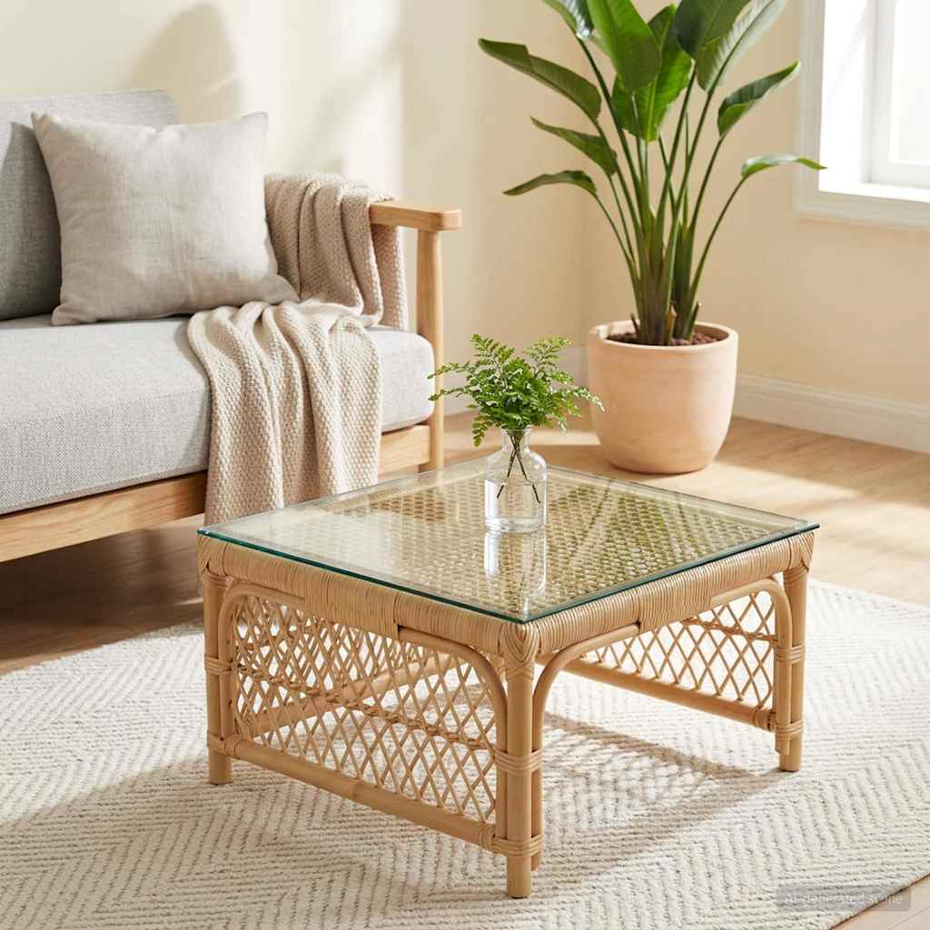 vidaXL Table Top Transparent 50x50 cm Tempered Glass 1