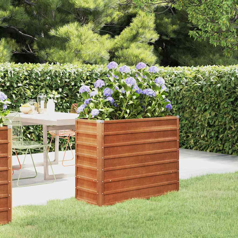 vidaXL Garden Raised Bed Rusty 100x40x77 cm Corten Steel 1