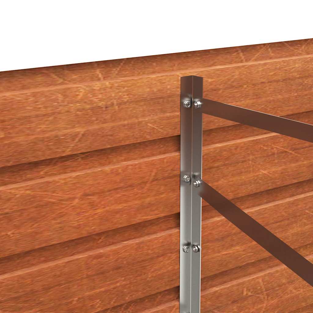 vidaXL Garden Raised Bed Rusty 160x80x45 cm Corten Steel 6