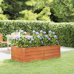 vidaXL Garden Raised Bed Rusty 160x80x45 cm Corten Steel 1