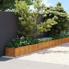 vidaXL Garden Raised Bed Corten Steel Weathering Steel Depth 50 cm